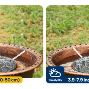 VIVOHOME Polyresin Bird Bath Bowl with Solar Fountain, 29 Inch Height Outdoor Freestanding Birdfeeder with Metal Stake, Capacity 1.4 Gallons, 5-Pronged Base, Bronze