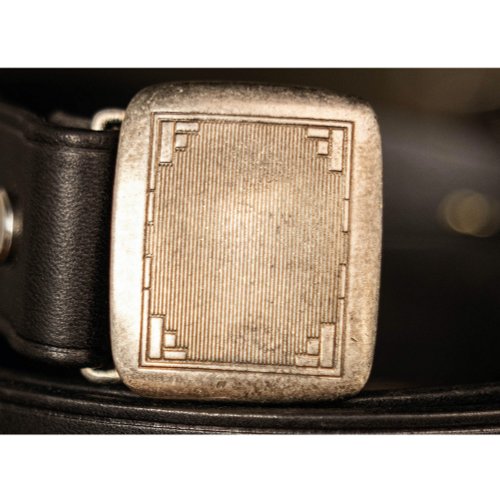 Hand-woven four-strand braided leather belt - Width 25mm