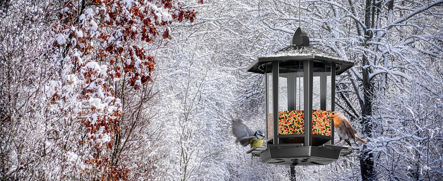 Birdream 2 Pack Bird Feeders for Outdoor Hanging, Retro Pagoda Design Fun Installation Bird Feeder, Attracting Wild Birds Chickadees Goldfinches Cardinals Finches and Sparrows